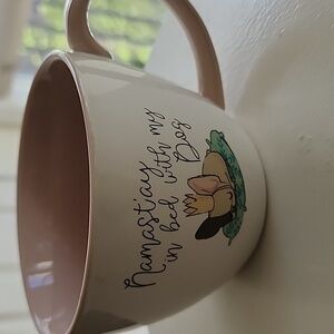 White Mug with Bulldog Illustration